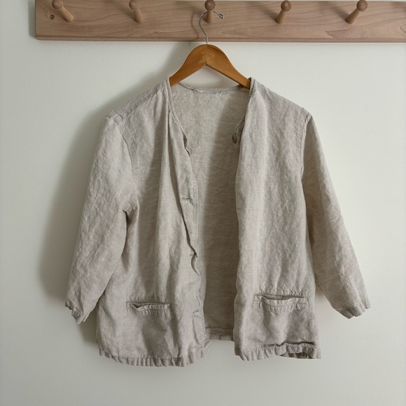 Vintage Tops - ✨FINAL SALE✨ Vintage Linen Top/Jakcet, S
